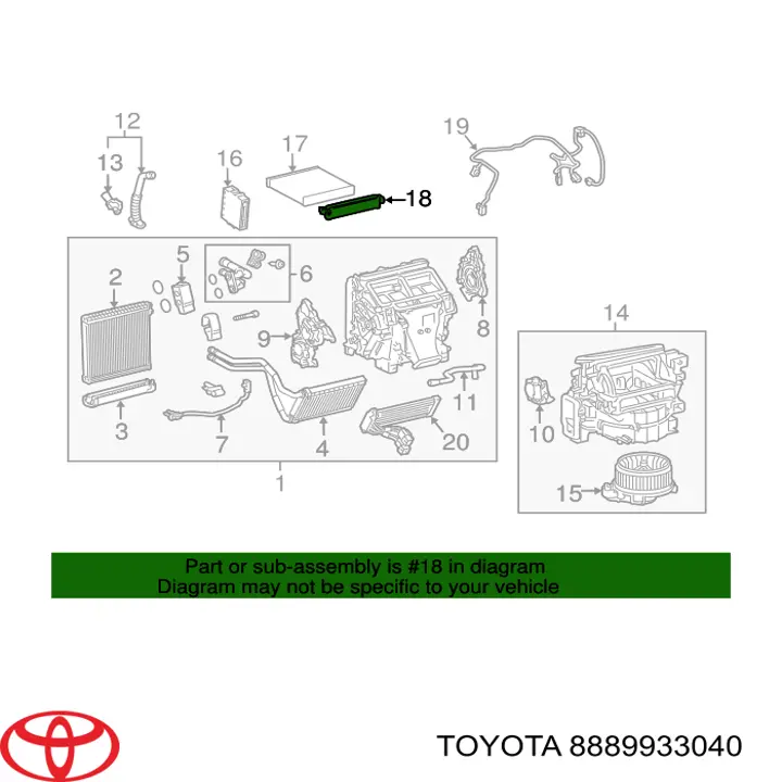 Кришка фільтра салону Toyota Highlander (U4) (Тойота Хайлендер)