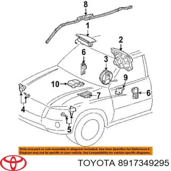 Датчик Айрбег передній Toyota 8917349295 ціна, від 14.06 USD