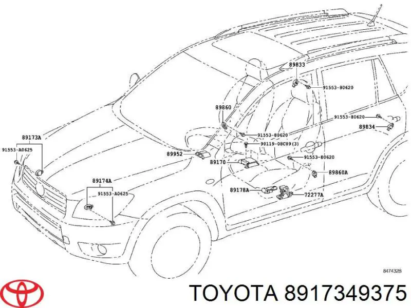 Купити 8917349375 Toyota Датчик Айрбег передній