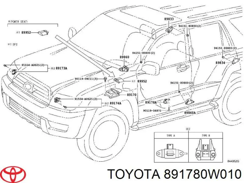 Купити 891780W010 Toyota 