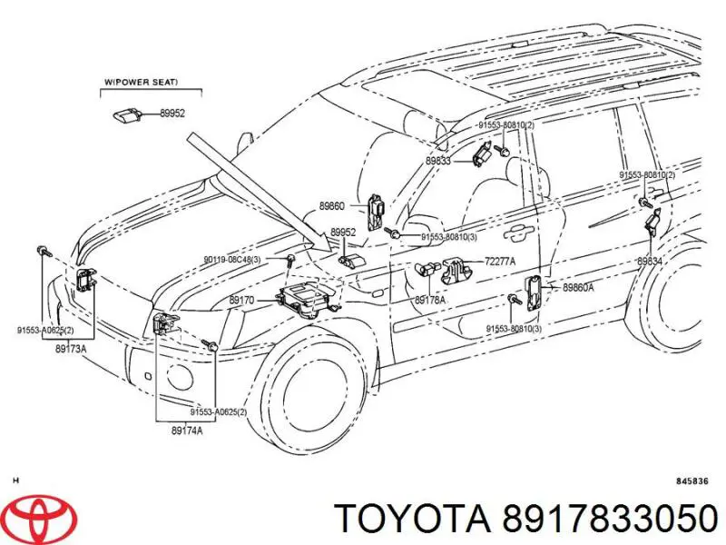 Купити 8917833050 Toyota Датчик AIRBAG передній