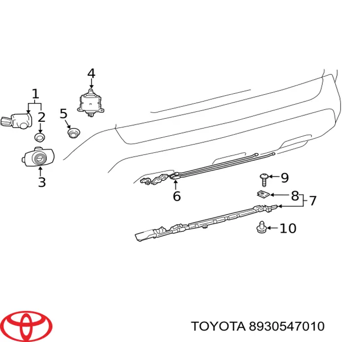 Ущільнююче кільце парктроніка Toyota 8930547010 ціна, від 1.16 USD
