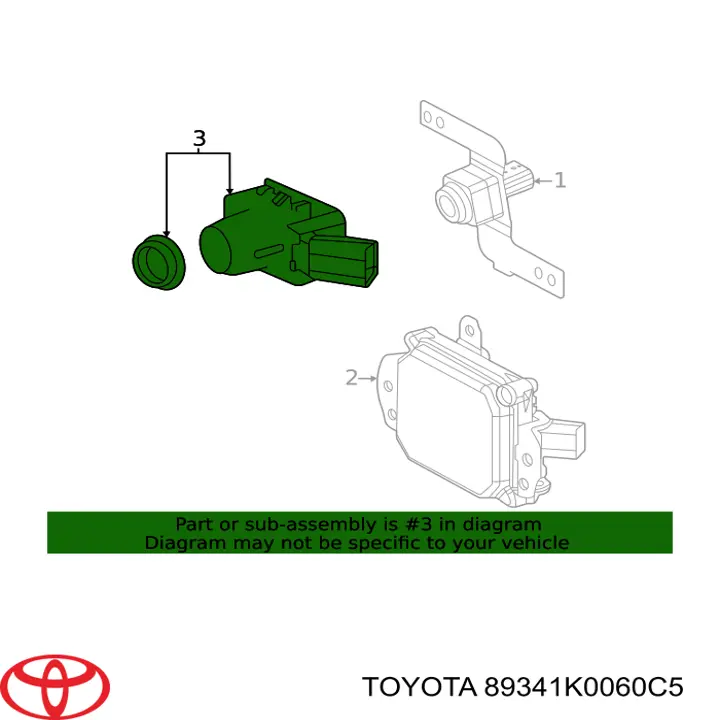 Датчик сигналізації паркування (парктронік), задній бічній Toyota 89341K0060C5 ціна, від 93.12 USD