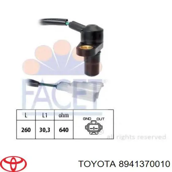 8941370010 Toyota датчик швидкості