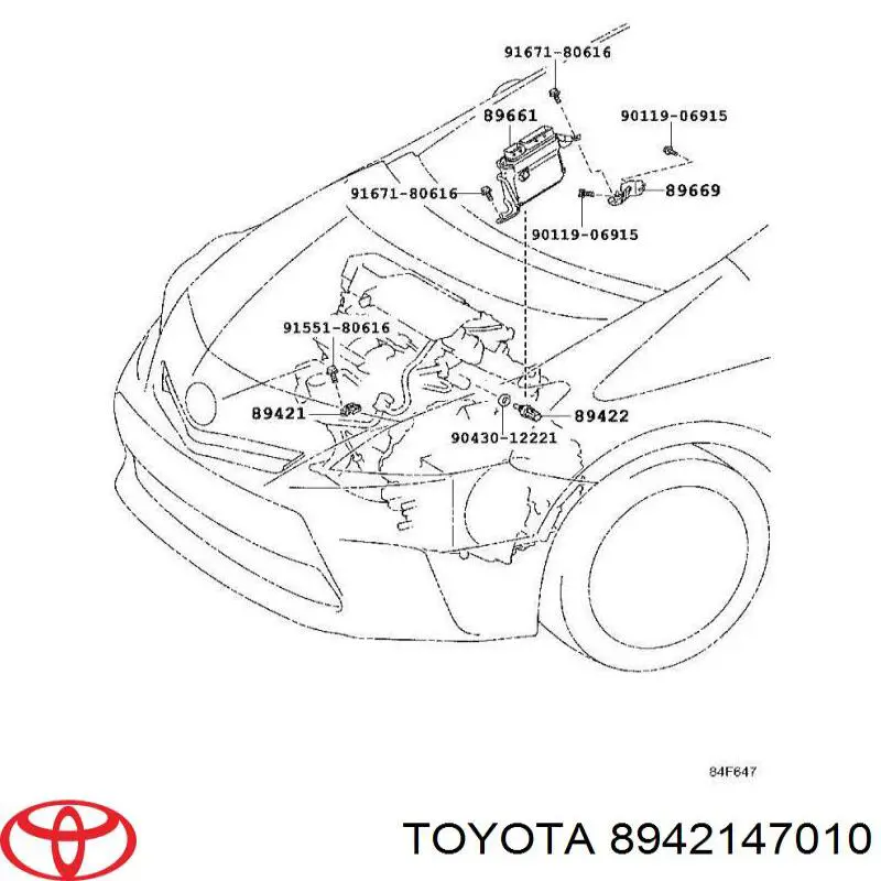 8942147010 Toyota датчик тиску наддуву (датчик нагнітання повітря в турбіну)