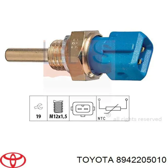 Купити 8942205010 Toyota Датчик температури охолоджуючої рідини