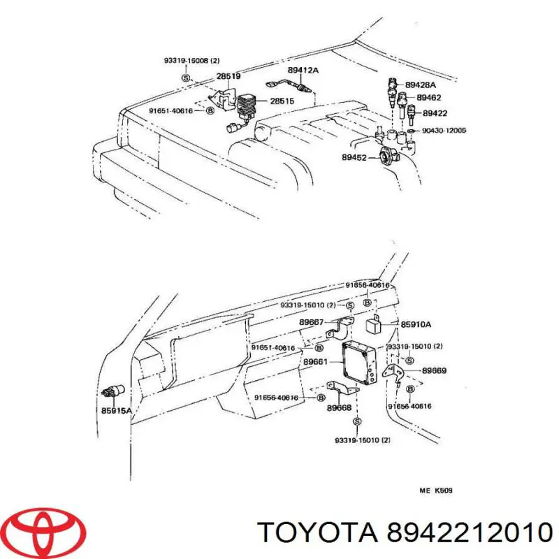 8942212010 Toyota датчик температури охолоджуючої рідини