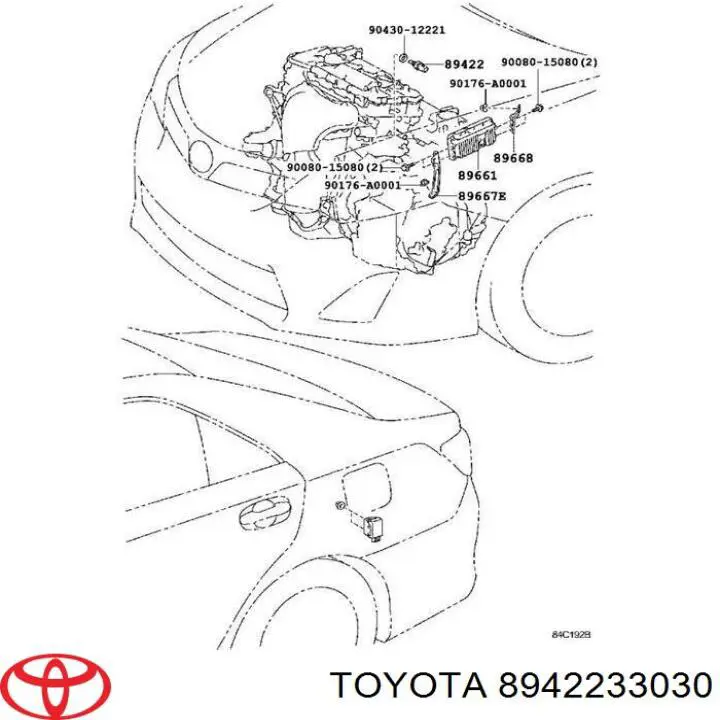 Датчик температури охл.жідкості, на прилад Toyota 8942233030