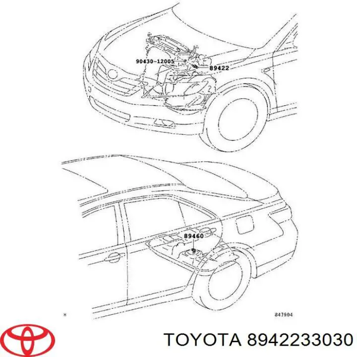 Купити 8942233030 Toyota Датчик температури охлоджуючої рідини, на прилад