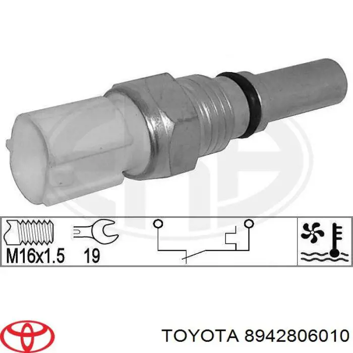 Термо-датчик включення вентилятора радіатора 8942806010 Toyota