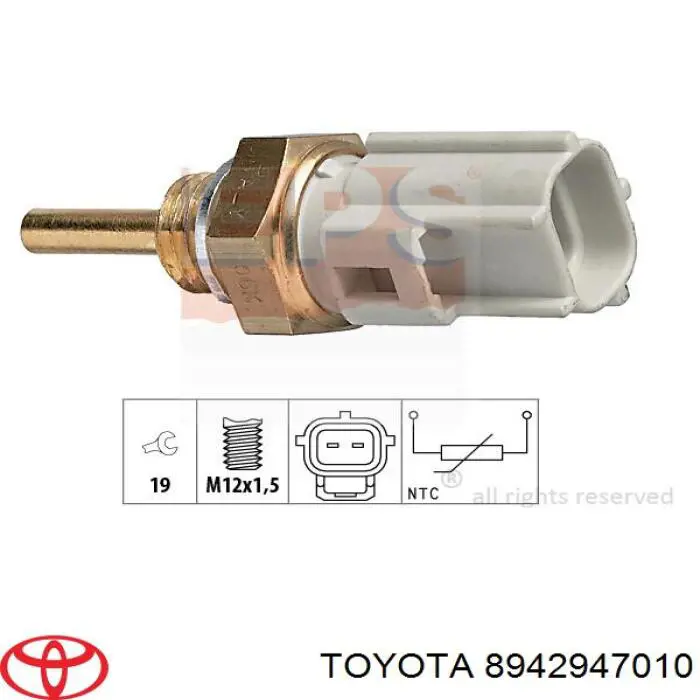 Датчик температури охолоджуючої рідини, на прилад Toyota 8942947010 ціна, від 10.19 USD
