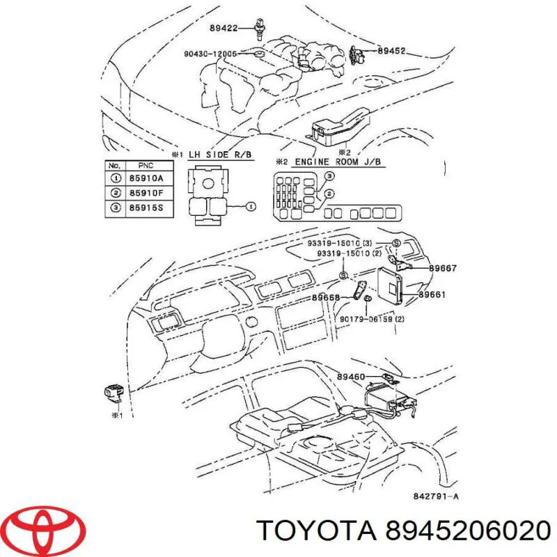 8945206020 Toyota датчик положення дросельної заслінки (потенціометр)
