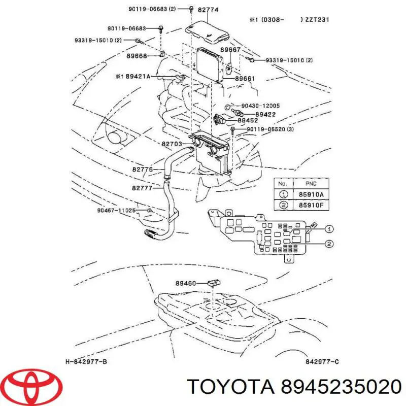 8945235020 Toyota датчик положення дросельної заслінки (потенціометр)