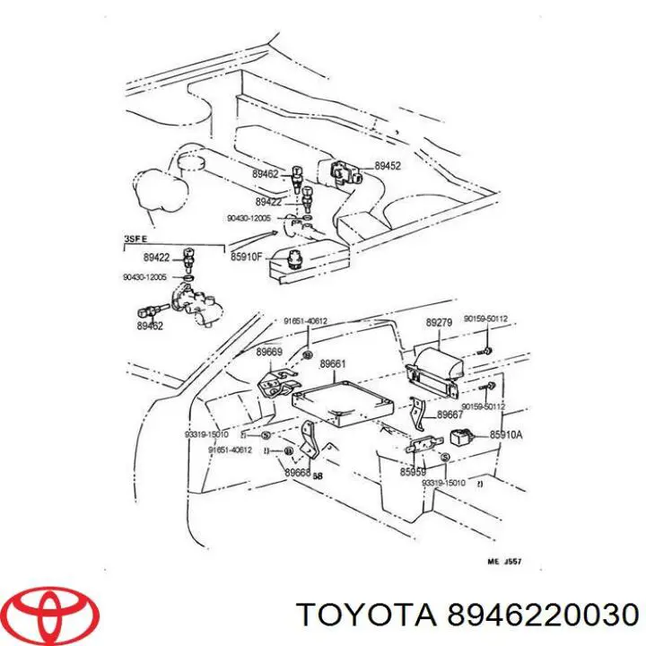Датчик блока холодного пуску Toyota 8946220030 ціна, від 344.70 USD