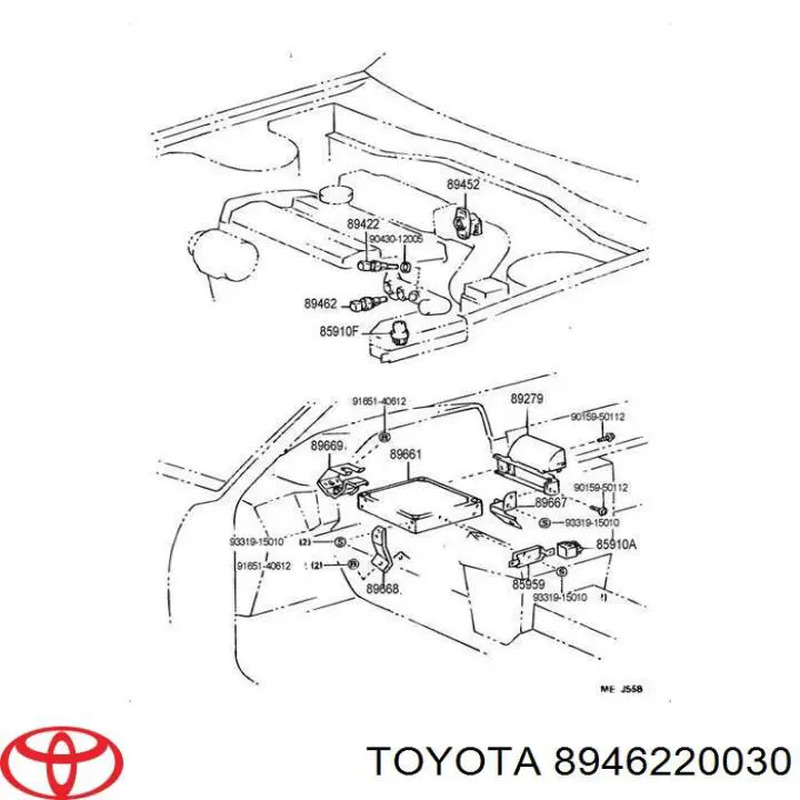 Датчик блока холодного пуску Toyota Starlet 3 (P8) (Тойота Старлет)