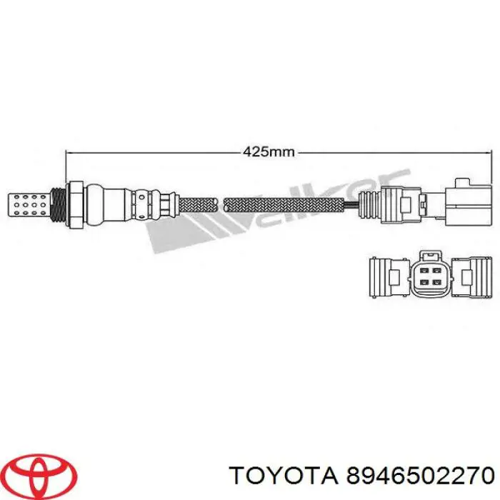 Лямбда-зонд, датчик кисню після каталізатора 8946502270 Toyota