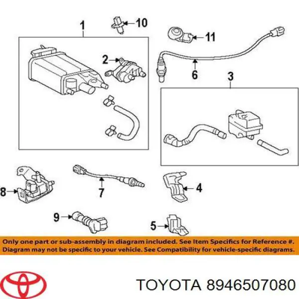 Купити 8946507080 Toyota Лямбда-зонд, датчик кисню після каталізатора, правий