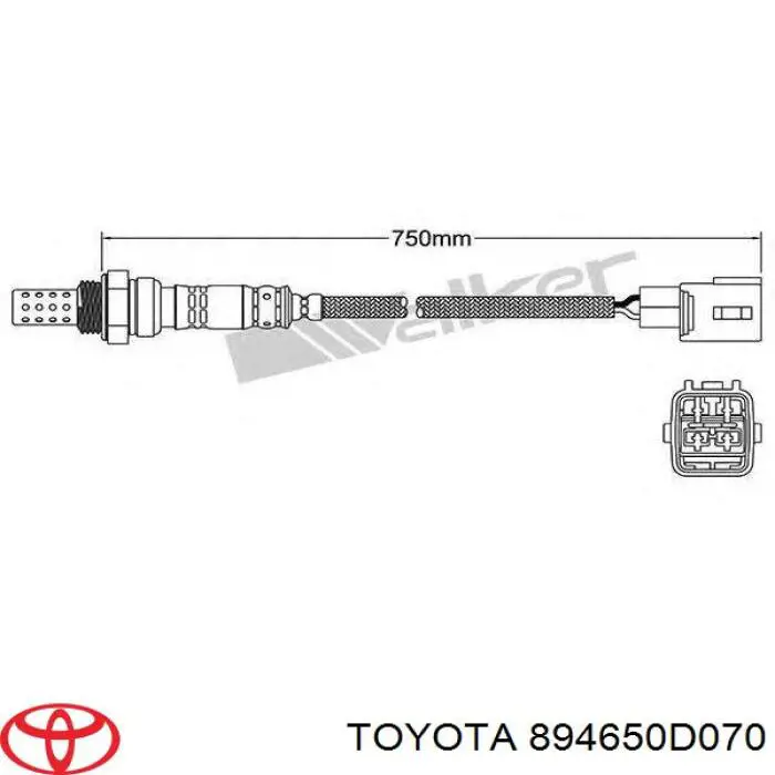 Лямбда-зонд, датчик кисню після каталізатора 894650D070 Toyota