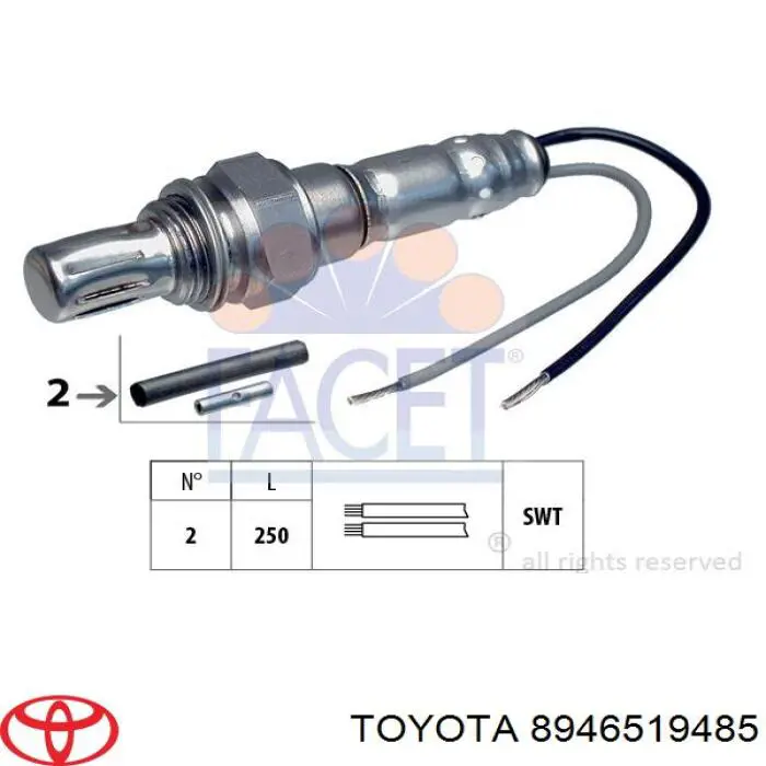 Купити 8946519485 Toyota Лямбда-зонд, датчик кисню після каталізатора