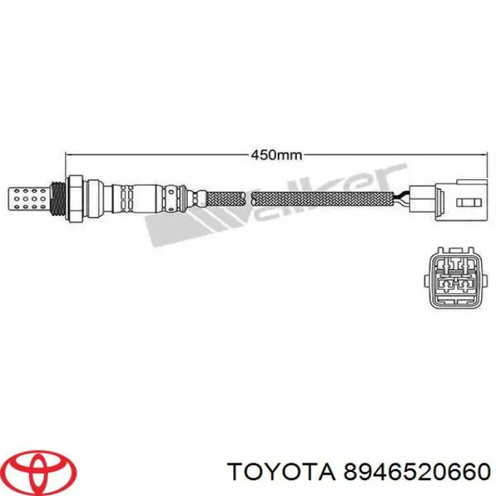 Лямбдазонд, датчик кисню до каталізатора 8946520660 Toyota