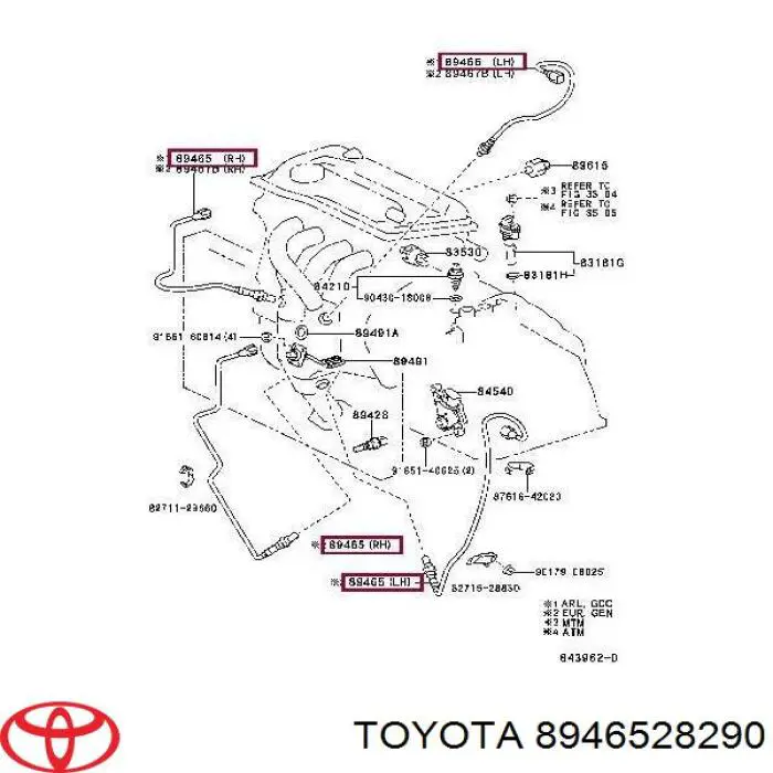 Лямбда датчик кисню Toyota 8946552020 ціна, від 80.46 USD