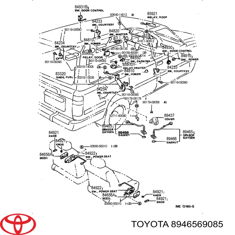 8946529885 Toyota Датчик кисню