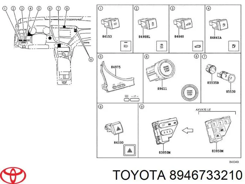 Лямбдазонд, датчик кисню до каталізатора Toyota 8946733210 ціна, від 120.01 USD
