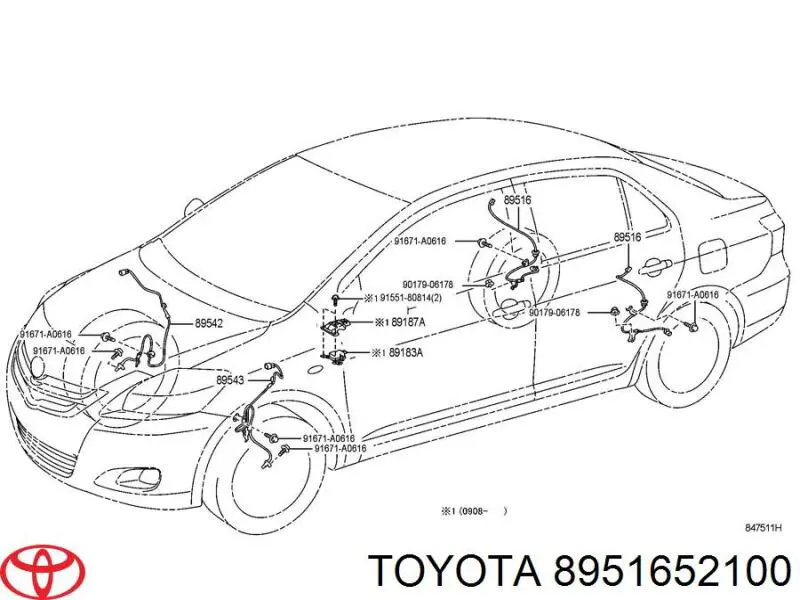 Датчик АБС задній лівий Toyota 8951652100 ціна, від 63.35 USD