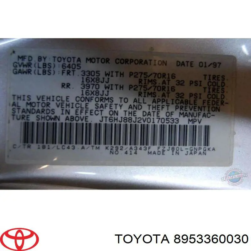  8953360030 Toyota