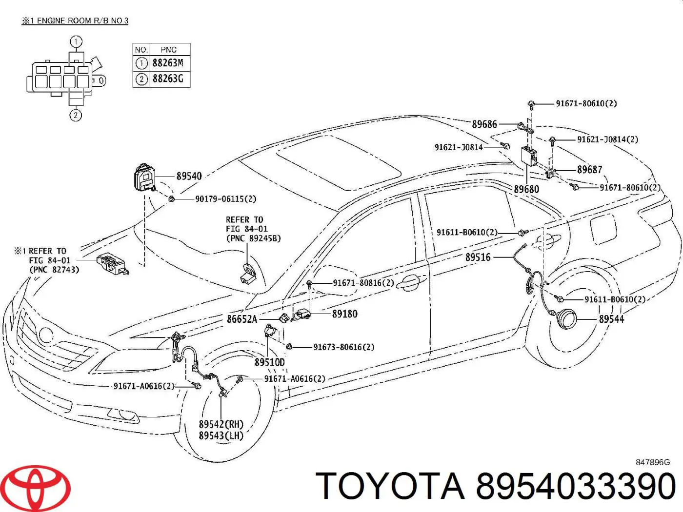  Toyota 8954033390 ціна, від 49.41 USD