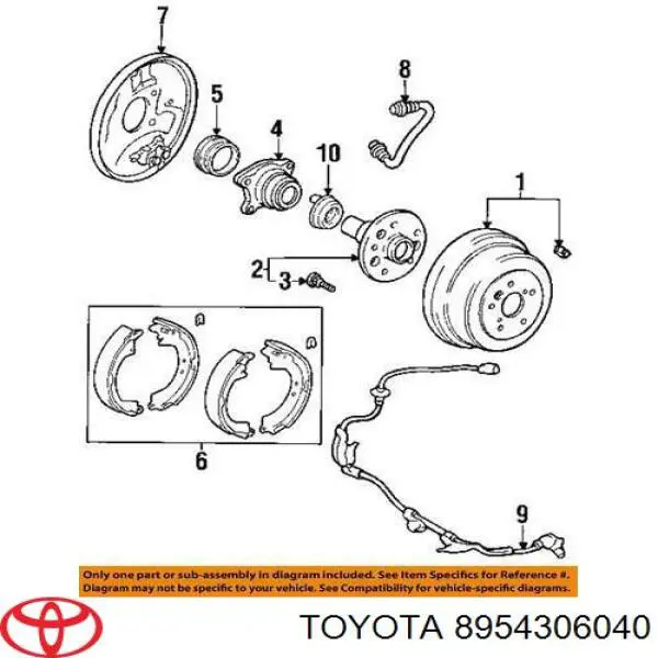 Датчик АБС (ABS) передній, лівий 8954306040 Toyota