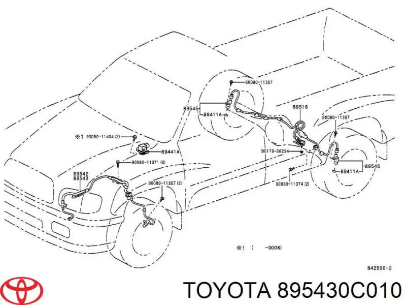 895430C010 Toyota Сенсор АБС