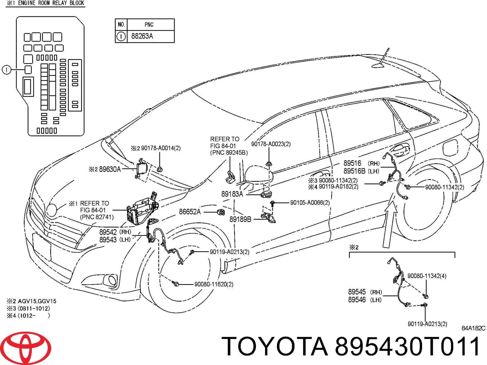 895430T010 Toyota датчик абс (abs передній, лівий)