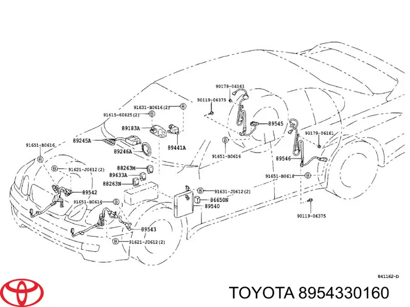 Датчик ABS передній лівий Toyota 8954330160 ціна, від 44.03 USD