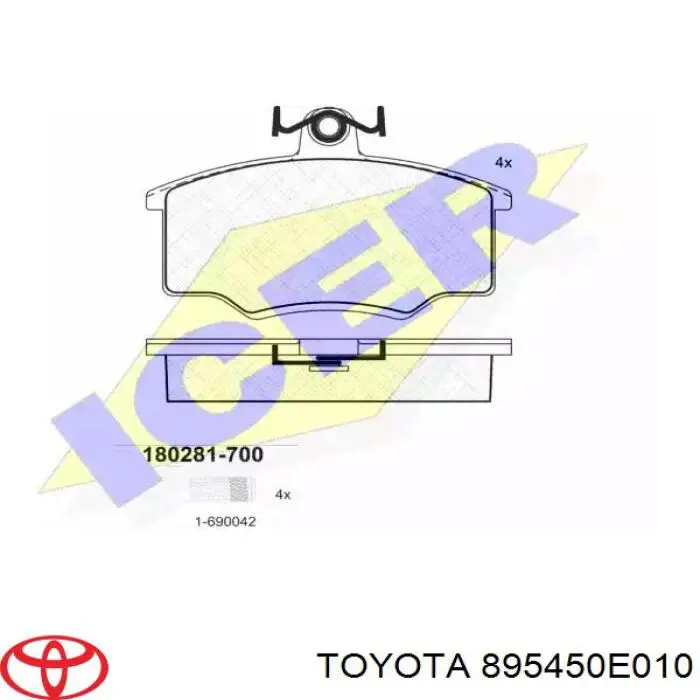 895450E010 Toyota датчик абс (abs задній, правий)