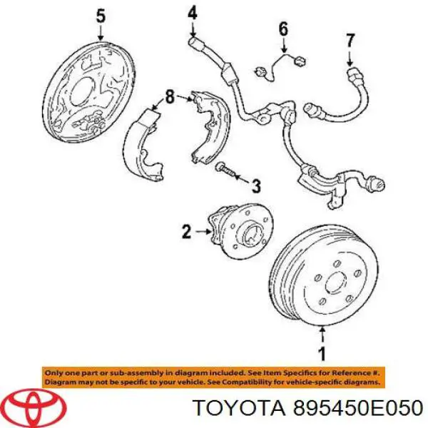 Купити 8954548040 Toyota Датчик АБС (ABS) задній, правий