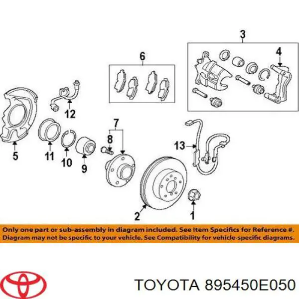 Датчик АБС (ABS) задній, правий RP895450E050 Resqparts