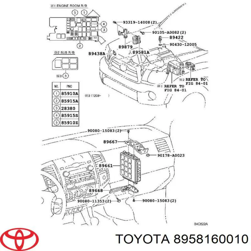  8958160010 Toyota