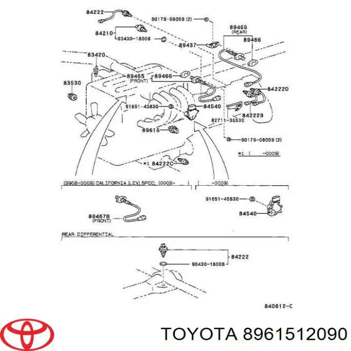 8961512090 Toyota Датчик детонації