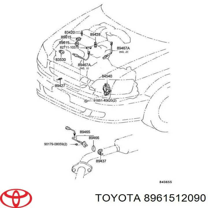 Купити 8961512090 Toyota Датчик детонації