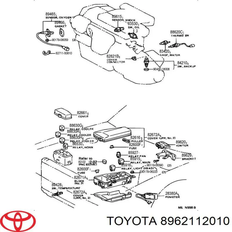 8962112010 Toyota модуль запалювання, комутатор