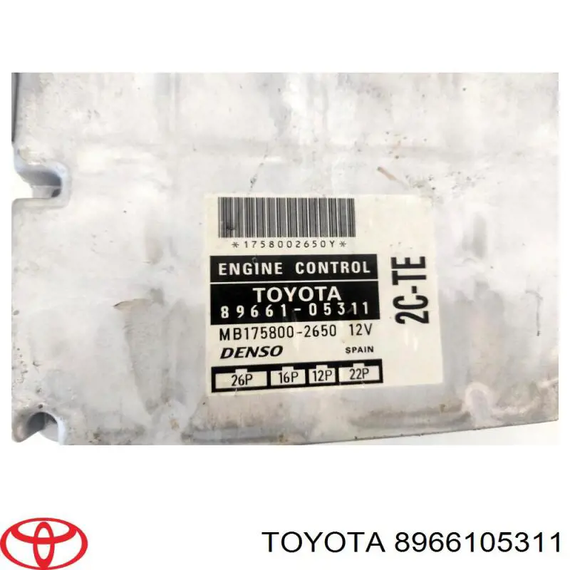 8966105311 Toyota модуль (блок керування (ЕБУ) двигуном)