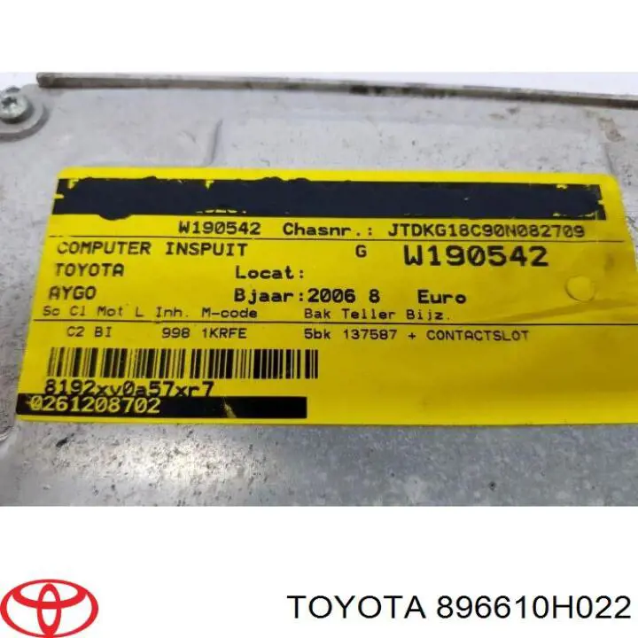 896610H022 Toyota Блок електронного управління