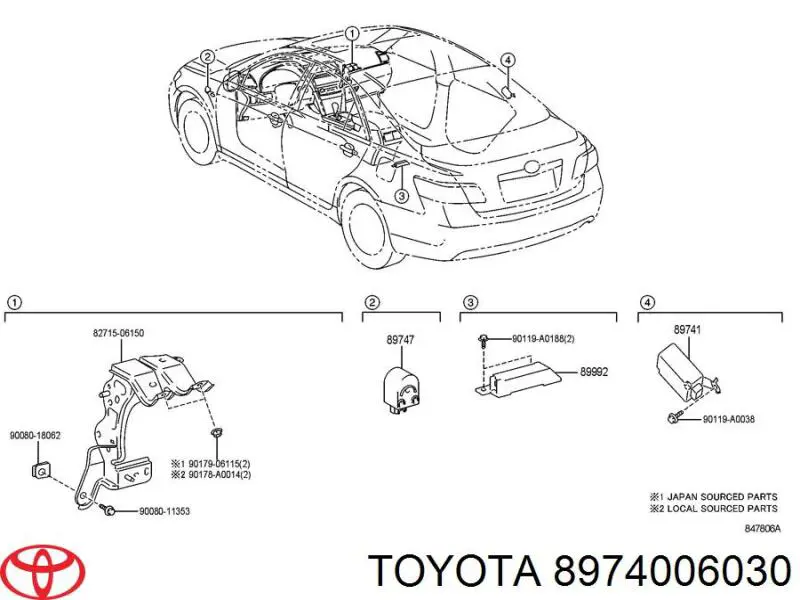  Toyota 8974006030 ціна, від 25.40 USD