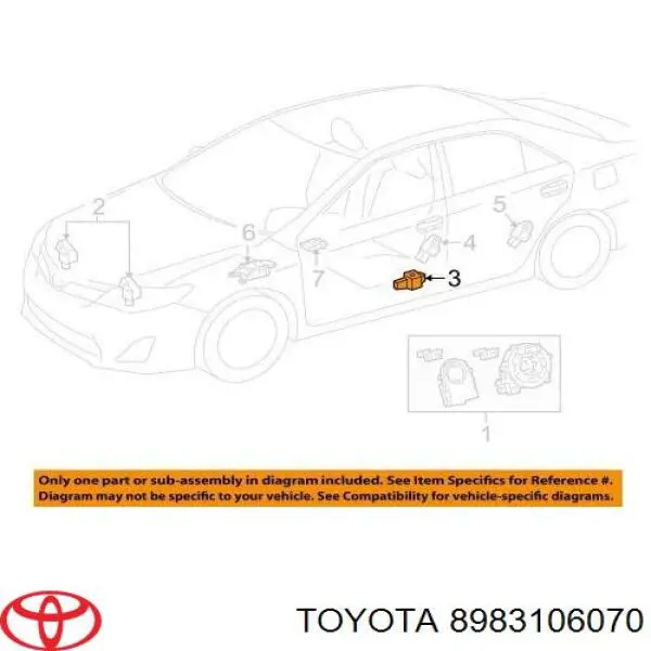 Купити 8983106070 Toyota Датчик AIRBAG передній