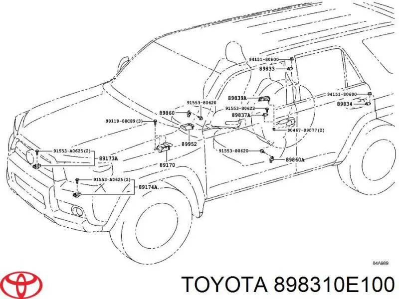 898310E100 Toyota Датчик подушки безпеки