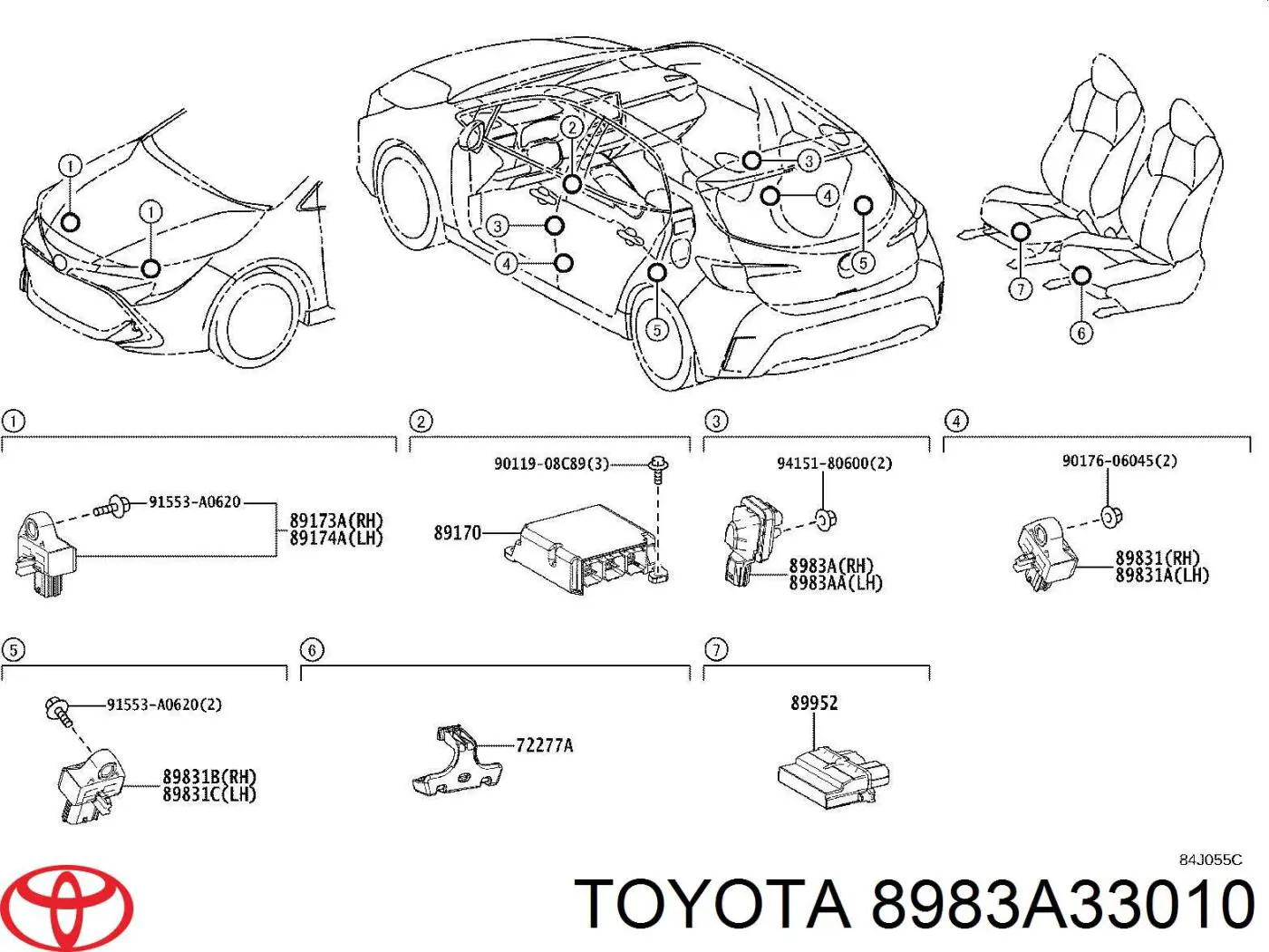 Датчик Айрбег передній Toyota 8983A33010 ціна, від 6.33 USD