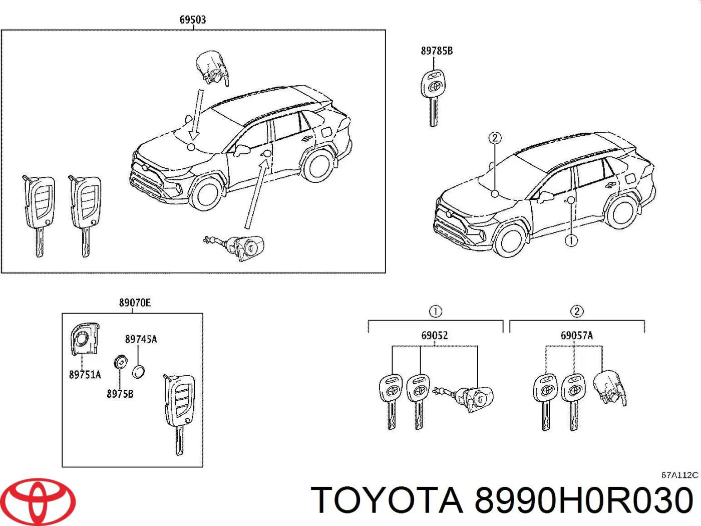 8990H0R030 Toyota 