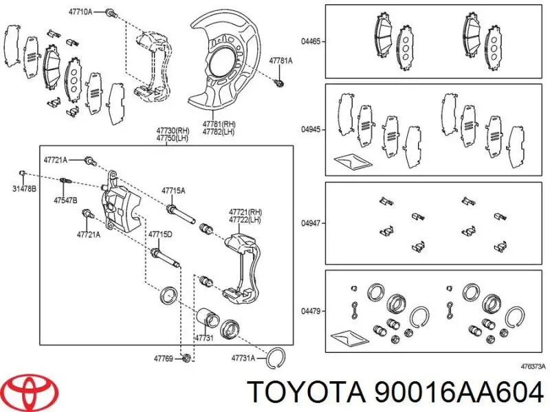  90016AA604 Toyota