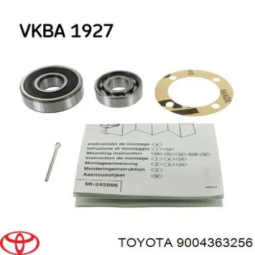 9004363256 Toyota Підшипник ступиці задньої